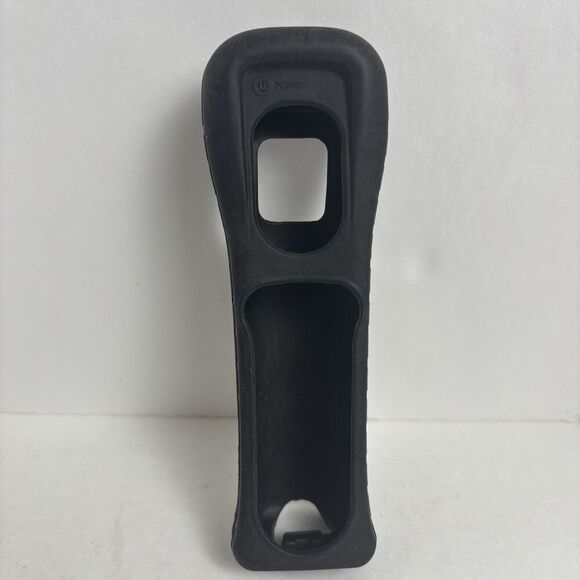 Nintendo Wii Controller Black Rubber Silicone Cover Grip Sleeve - Picture 1 of 3